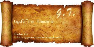 Györe Tamara névjegykártya